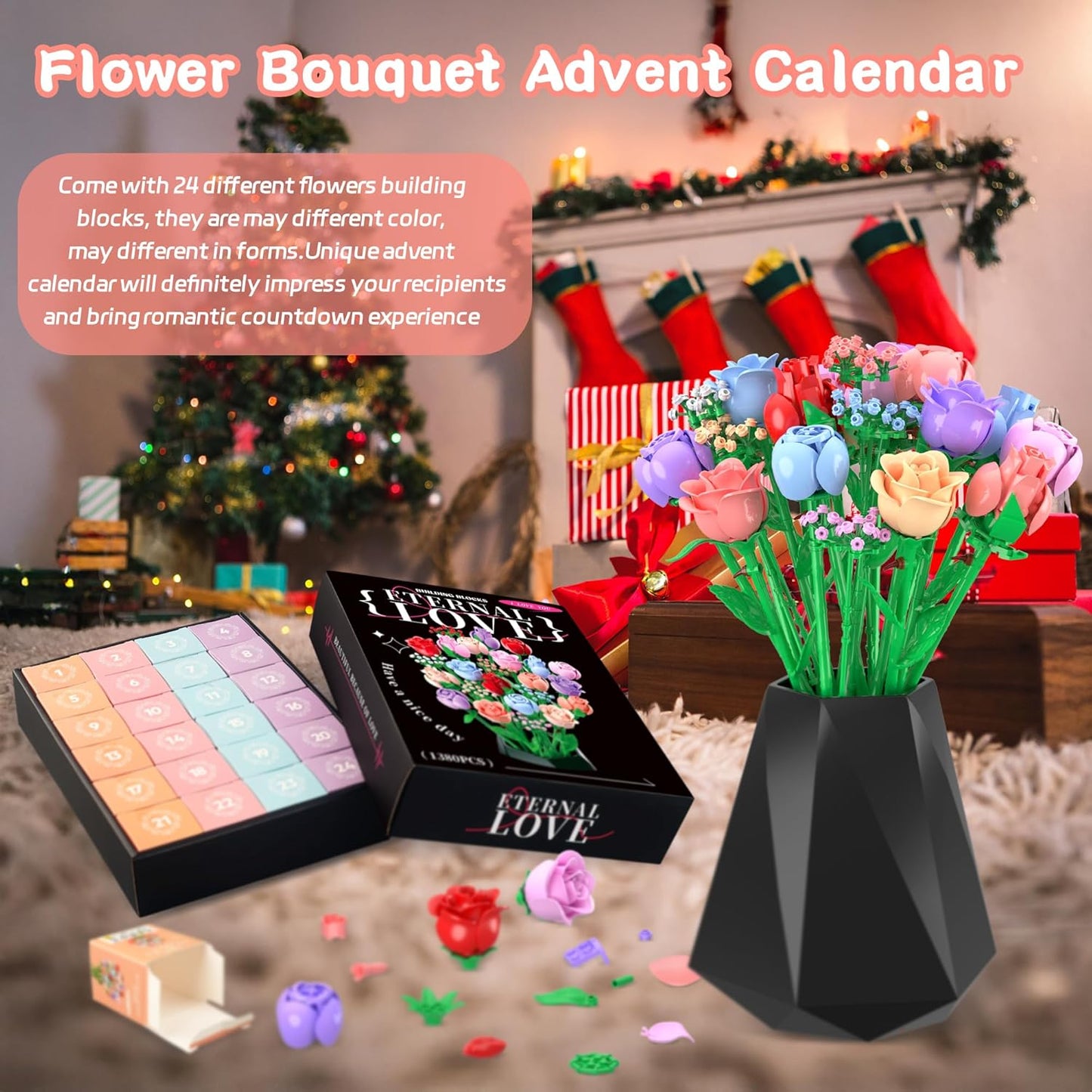 Amora Blocks - 24 day Flower Bouquet Advent Calendar